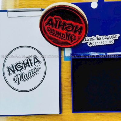 Dấu tròn logo chấm mực đóng